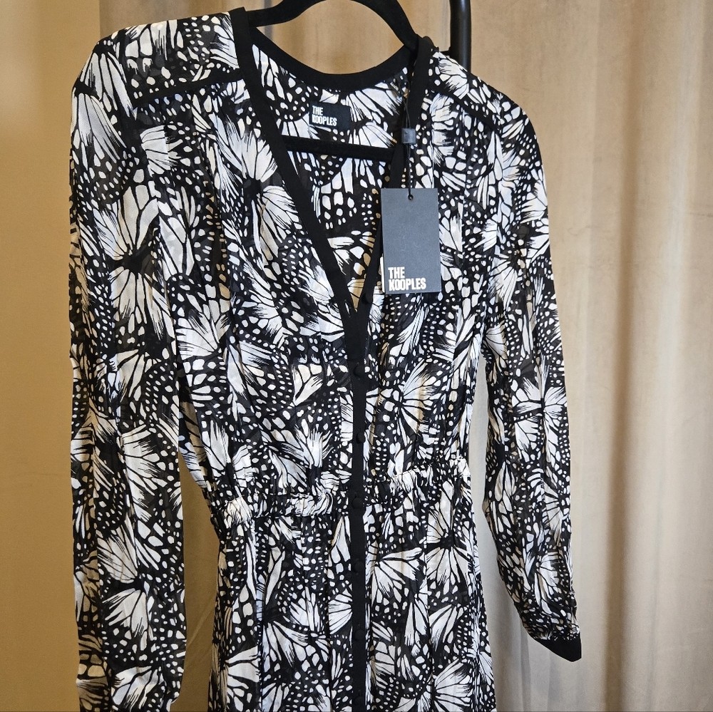 The Kooples Monochrome Abstract Long Dress